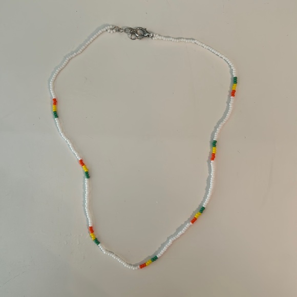 colorful beaded choker necklace - Picture 1 of 3